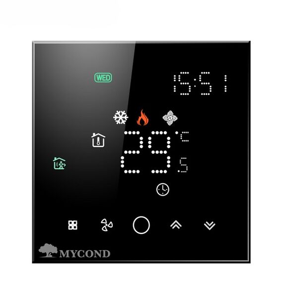 Комнатный термостат Mycond Block WI-FI (24V, Черный), Цвет: Черный