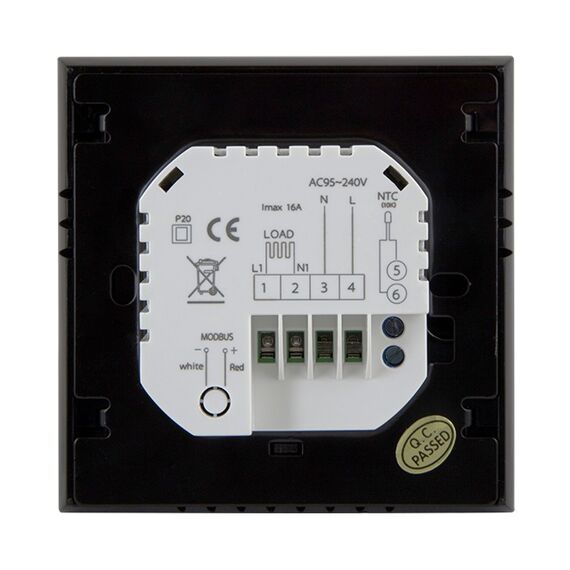Кімнатний термостат Mycond Block (24V, Чорний), Колір: Чорний, зображення 4
