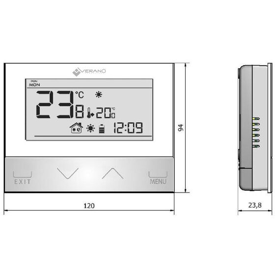 Кімнатний регулятор Verano VER-15S (220V, Білий), зображення 3