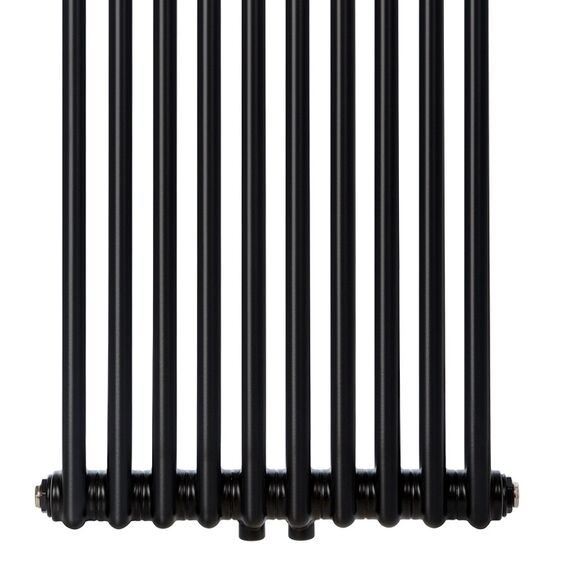 Трубчатый радиатор Luxrad Columnus 1800х450, цвет черный RAL 9005, Цвет: Черный, Высота: 1800, Длина: 450, Трубчатость: 2-х трубчатый, изображение 3
